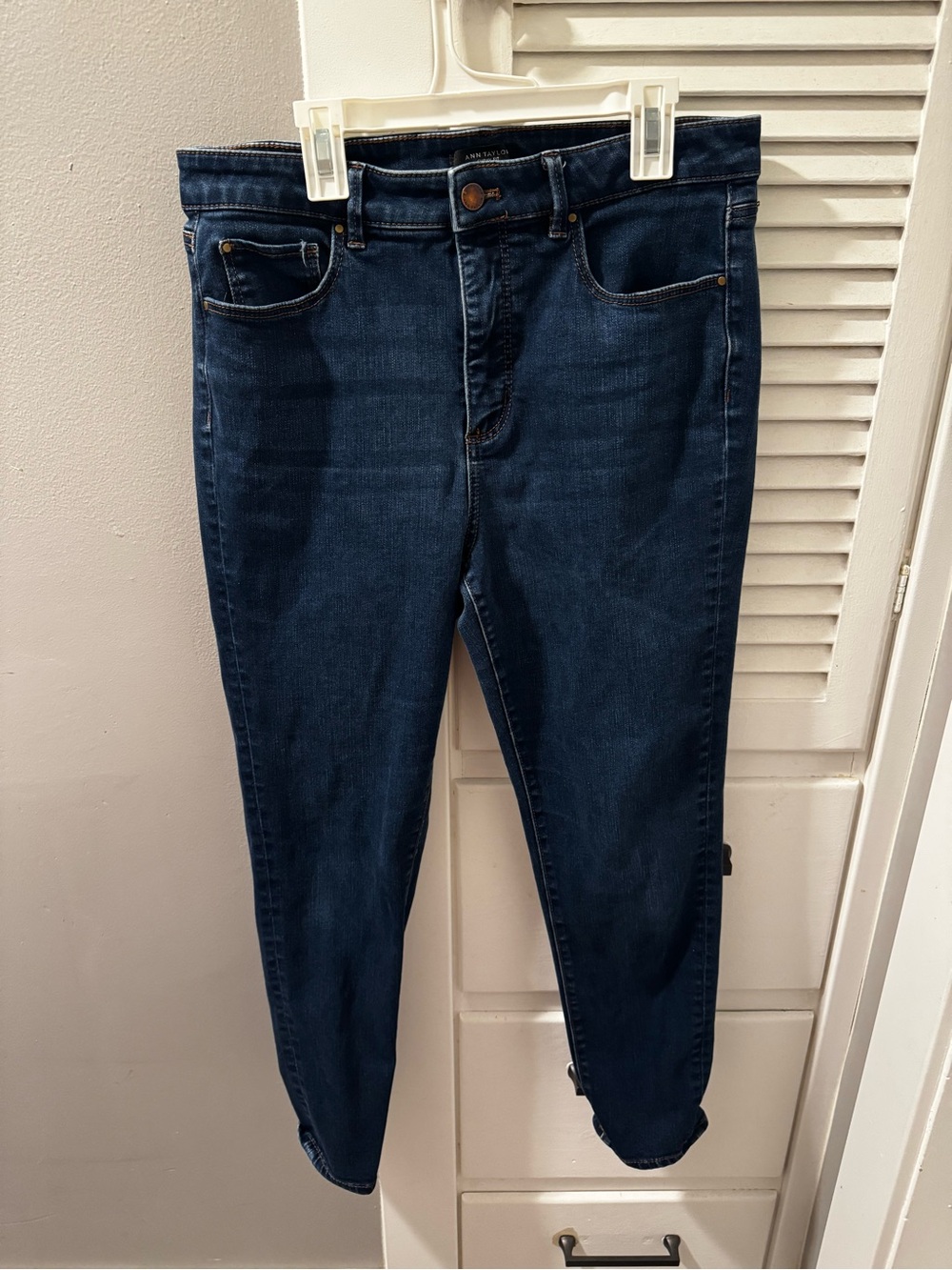 Ann Taylor Deep Indigo Skinny Jeans